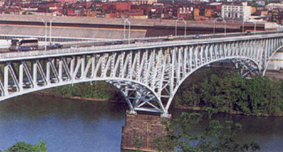 Pittsburgh Homestead Bridge Painted With Rust Sealer